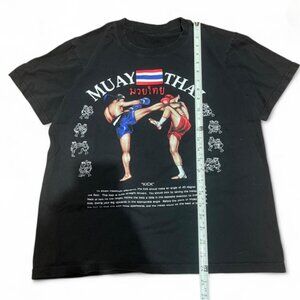 Vintage Muay Thai Martial Arts Graphic Tee - Retro Kichboxing Technique Art Shir